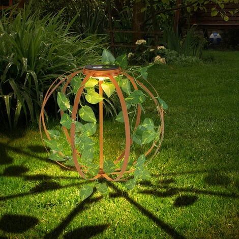 Lampe ronde solaire à éclairage puissant pour extérieur 28 cm - Watt & Home