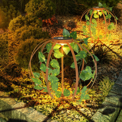 Lot de 2 piquets de jardin en métal rouillé - Décoration de jardin - Aspect  rouille - Animaux rouillés - Décoration de jardin en métal rouillé :  : Jardin