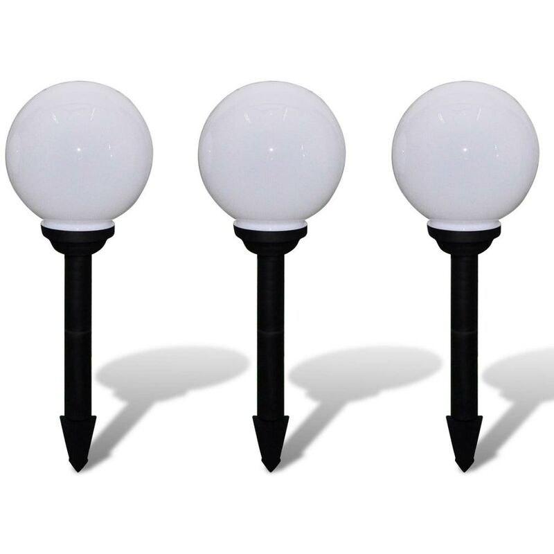 Boule solaire extérieure 20 cm 3 pièces luminaire décoration