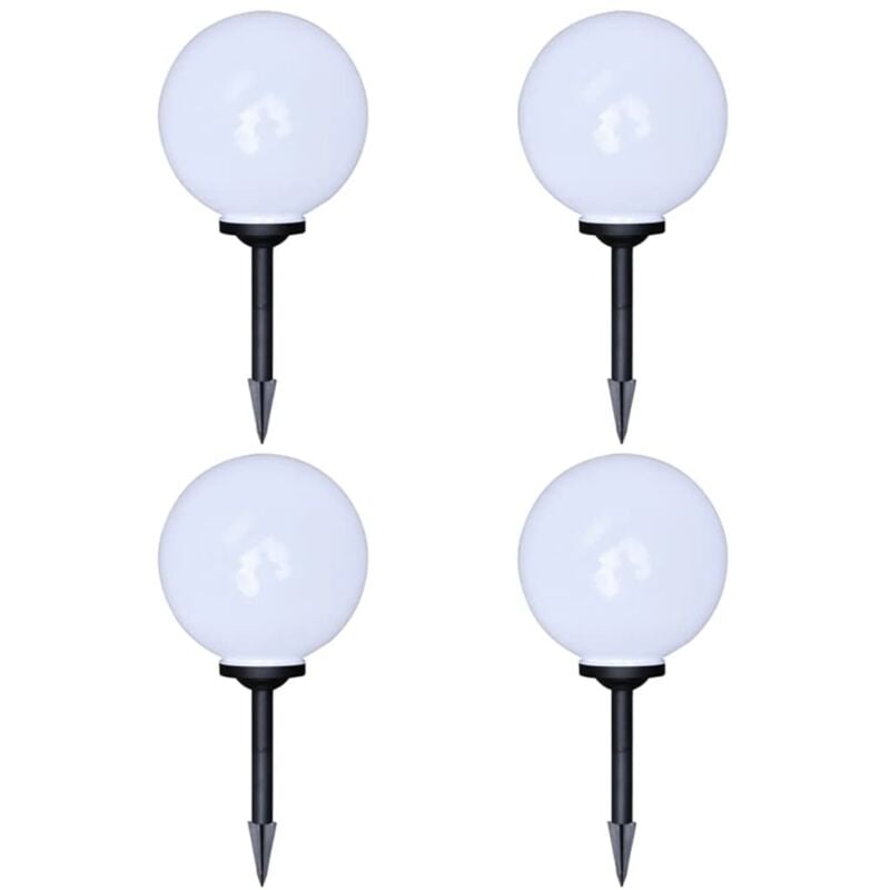 4 pcs Lampes d'allée d'extérieur à led 30 cm et piquet au sol