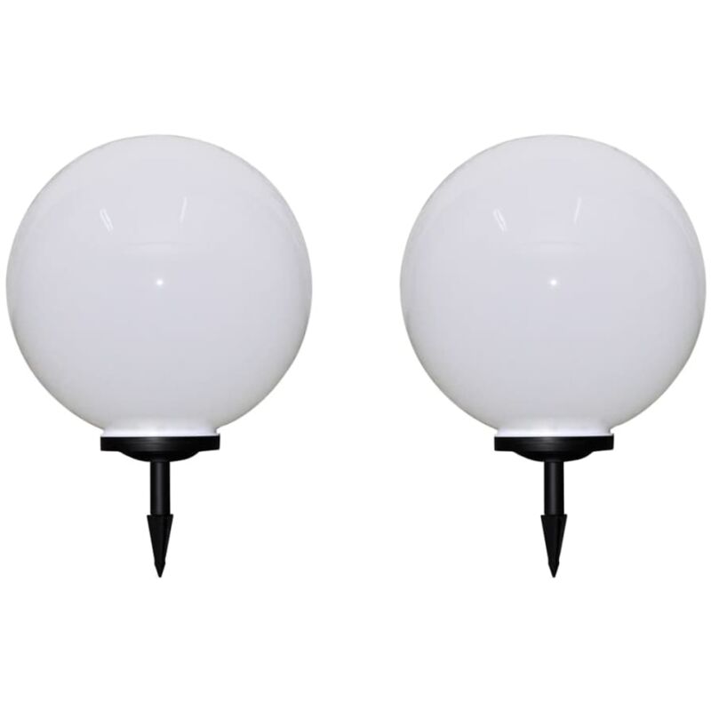 2 pcs Lampes d'allée d'extérieur à led 50 cm et piquet au sol