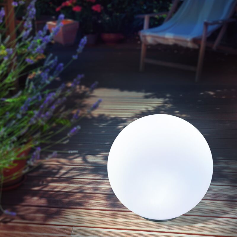 Solarkugel pour l'extérieur ⌀=30cm multicolore 7 couleurs 6500K résistant aux intempéries 102610 - Esotec