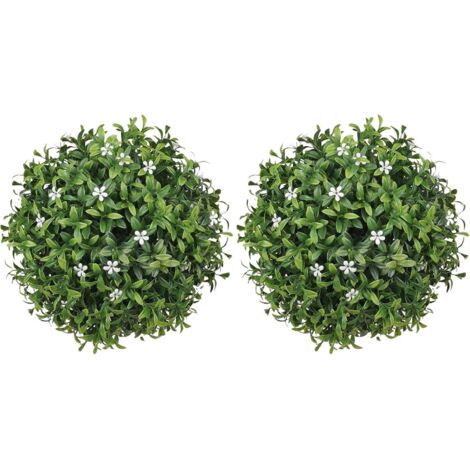 Boule Topiaire en Buis Artificiel - Boules Décoratives Faux Buis -