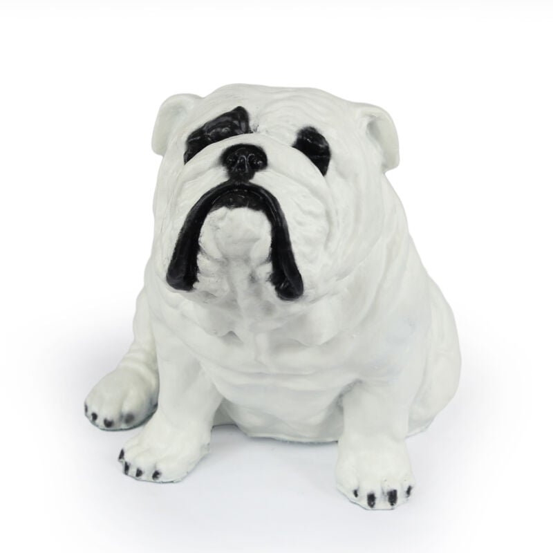 Bouledogue anglais, Bulldog II - statuette de chien, chien assis sur le bureau, décoration pour le salon d'un amoureux des chiens par Art-Dog