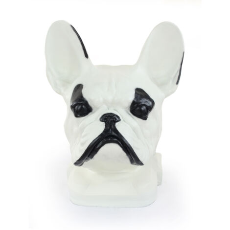 Bouledogue français I - Buste de chien, grande tête de chien pour le jardin, décoration unique du salon par Art-Dog