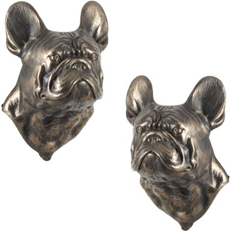 Bouledogue français - statuette de chien, buste suspendu, décoration unique pour les amoureux des chiens par Art-Dog