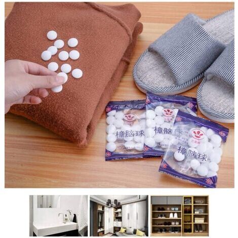 Boules Anti Insectes Eco - 200 PCS - Boules de Protection pour Armoire et Garde-Robe - Effet Anti-Moisissure et Anti-Mites