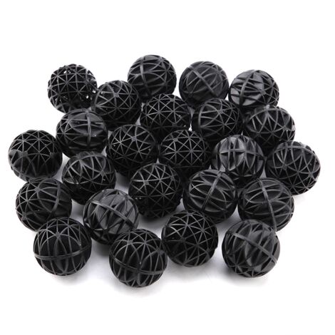 Boules Biologiques avec Coton pour Filtre Aquarium Matériel de Filtration Bactérien (Vendu par 50) - 46mm avec Coton - AUTRES