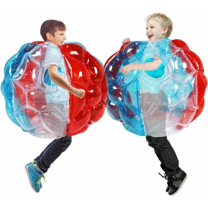 Boules à Bulles gonflables de pour Enfants, Boule de Pare-Chocs Balls Sumo Jeu Ballon de Football Enfants Giant Hamster Knocker Ballon pour (Rouge +