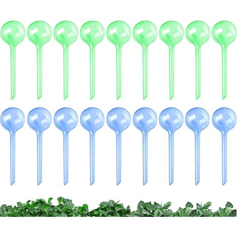 Boules D'arrosage - Lot De 18 - PVC - Arrosage Automatique - Intérieur Et Extérieur - Vert Et Bleu