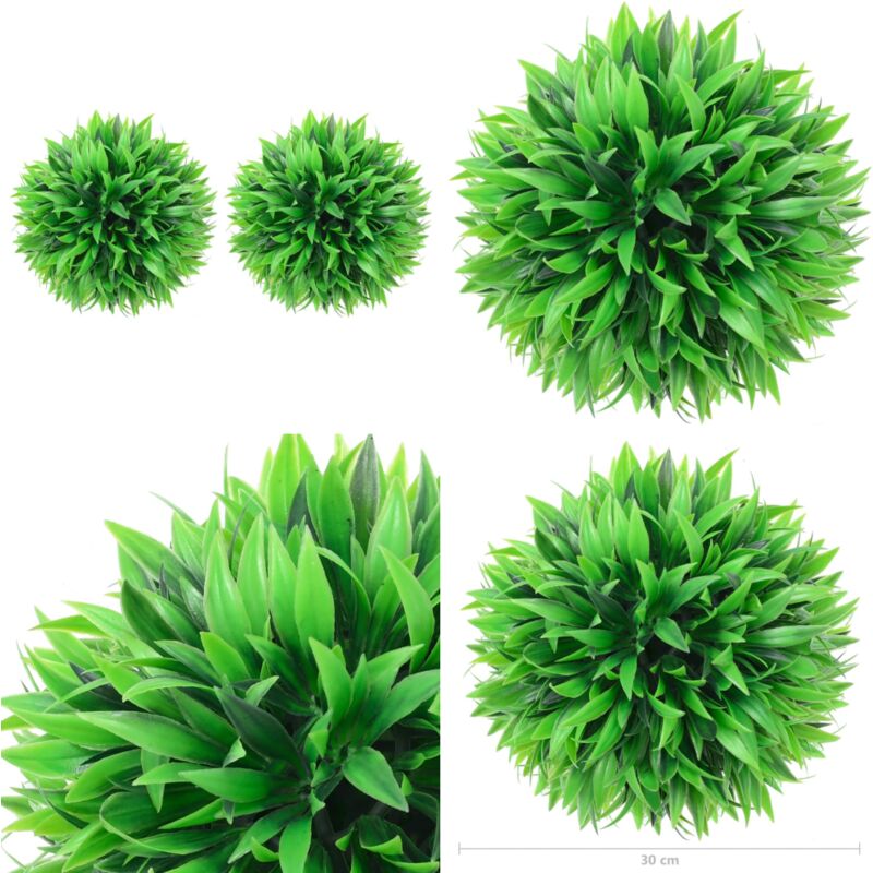 Vidaxl - Boules de buis artificielles 2 pcs 30 cm - Balles De Buis Artificielles - Décoration Intérieur Extérieur - Plantes Artificielles - Verdure