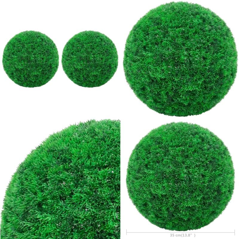 Vidaxl - Boules de buis artificielles 2 pcs 35 cm - Balles De Buis Artificielles - Décoration Intérieur Extérieur - Plantes Artificielles - Verdure