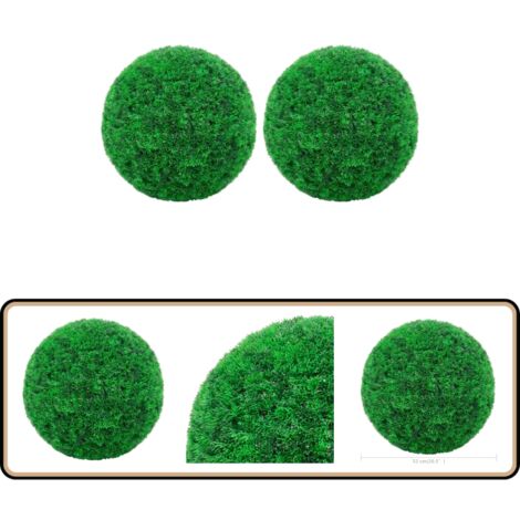 Boules de buis artificielles 2 pcs 52 cm - Balles De Buis Artificielles - Décoration Intérieur Extérieur - Plantes Artificielles - Verdure Artificielle - Boules De Sapin Artificielles