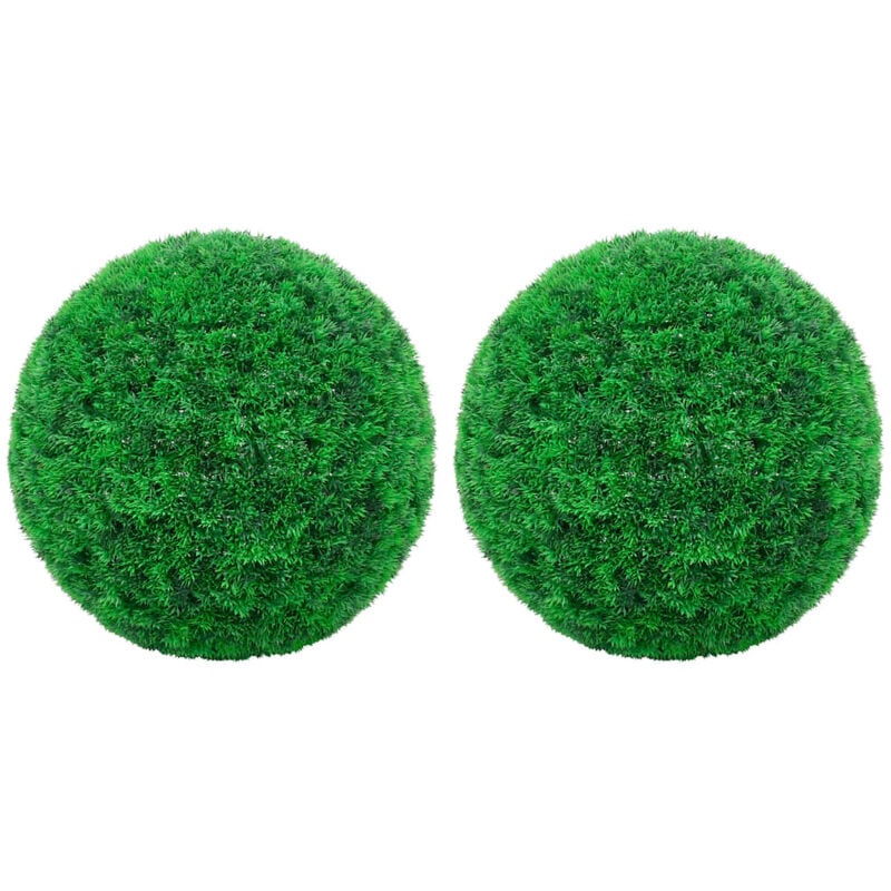 Boules de buis artificielles 2 pcs 35 cm - Vert - Vidaxl