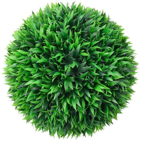 Boules de buis artificielles avec lumières LED 2 pcs vert 38 cm CFW730729