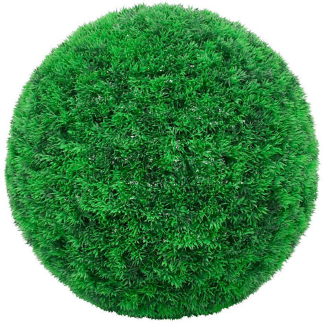 Boules de buis artificielles avec lumières LED 2 pcs vert 45 cm CFW787386