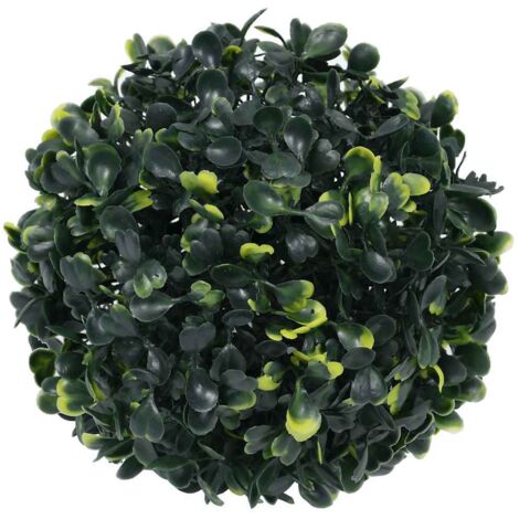 Boules de buis artificielles avec lumières LED 4 pcs vert 12 cm CFW301945