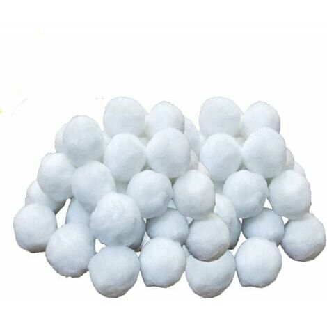 Boules de Filtre de Piscine, Balles Filtrantes,Média Filtre à Fibres pour Piscine Filtres à Sable Filtrage de l'eau. (Blanc)