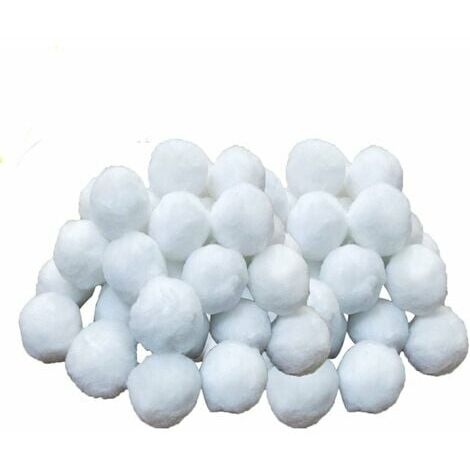 Boules de Filtre de Piscine, Balles Filtrantes,Média Filtre à Fibres pour Piscine Filtres à Sable Filtrage de l'eau. (Blanc)