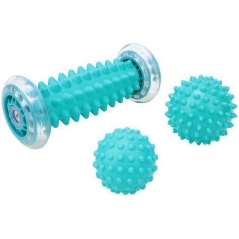 Boules de massage, roues de massage, roues de massage des pieds et 2 boules réflexes pour fasciite plantaire, colonne cervicale, dos, hanches, épaules, bras