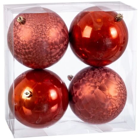 Boules de Noël - BIGBUY CHRISTMAS - Multicolore - Plastique - 4 unités - 20 x 20 x 10 cm