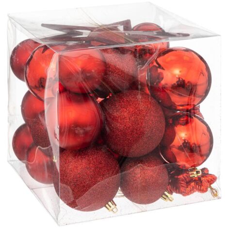 Boules de Noël Colorama de Noël 35 pièces rouge Feeric lights & christmas