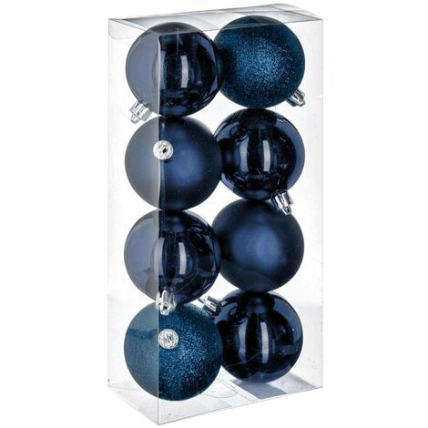 Boules de Noël Colorama de Noël lot de 8 en plastique recyclé D7cm - Atmosphera créateur d'intérieur
