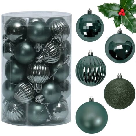BOULES DE NOËL GREEN 34 SZT SYSD1688-027