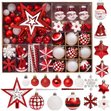 BOULES DE NOËL RED WHITE 78SZT SYSD1688-113