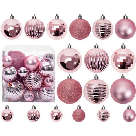BOULES DE NOËL ROSE RED 36SZT 311433