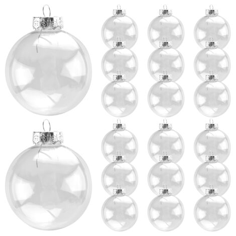 15 Boules De Noël Transparentes à Suspendre Pour Sapin De Noël