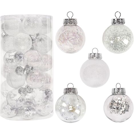 BOULES DE NOËL WHITE 30SZT. SYSD1688-057