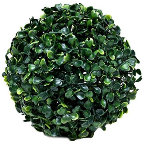 Boules de verdure artificielles en buis vert, rondes, pour la maison et l'extérieur B--