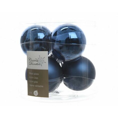 Boules en verre Dim. 8 cm 6 Pièces