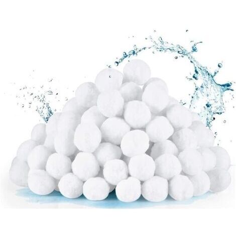 Boules filtrantes 1400 g pour piscines, boules filtrantes pour piscines extérieures, filtre à fibres, filtre à sable, filtration