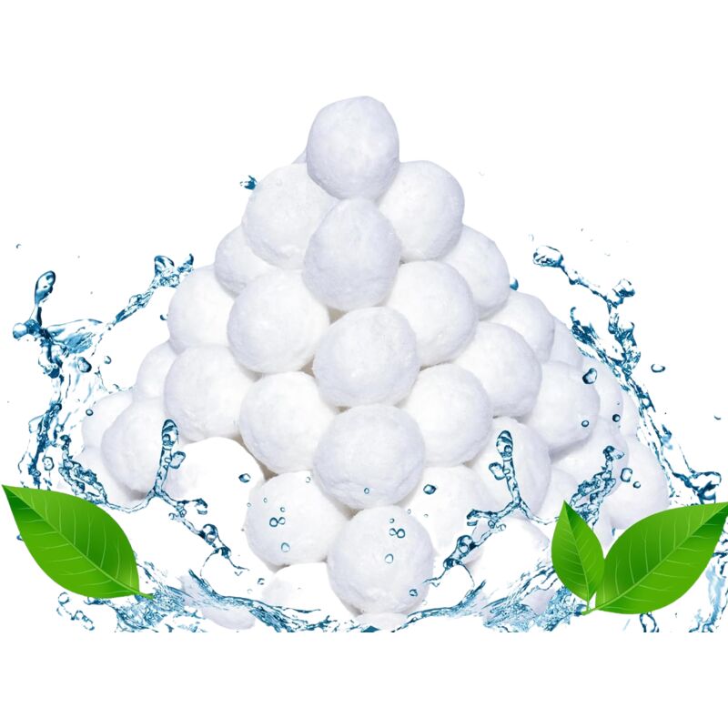 Boules filtrantes pour systèmes de filtration à sable, boules filtrantes de piscine de 700 g, remplace 25 kg de sable filtrant, pour filtres à sable,