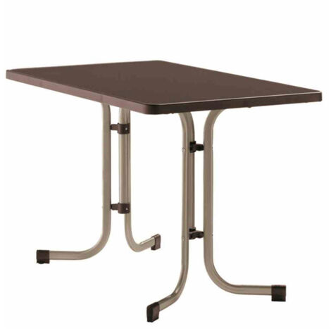 Boulevard-Klapptisch, 115x70x72 cm, champagner Stahrohrgestell, Mecalit-Pro-Platte