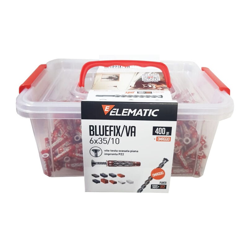 Spit - Plateau de 400 chevilles bluefix/va 6x35 avec pointe sds 6