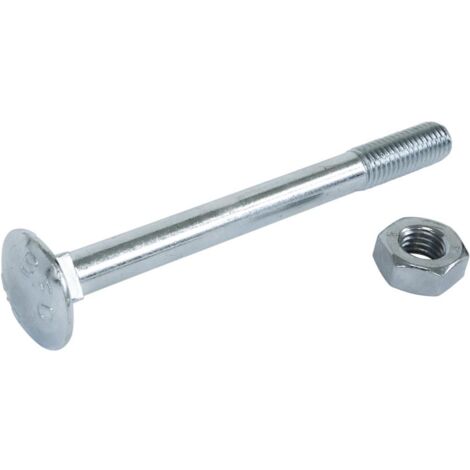 Boulon à tête fendue - Radix - M12 x 130 mm - Galvanisé - avec écrou - DIN 603/555 (25 pcs)