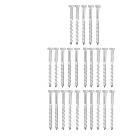 Boulon à tête hexagonale en acier inoxydable 304, filetage partiel, vis à bois autotaraudeuse M6x70mm