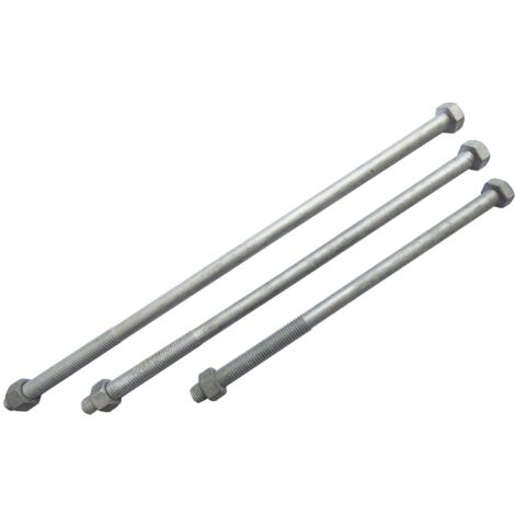 Boulon acier galvanisé 14x300 (vis+écrou) MICHAUD BR304