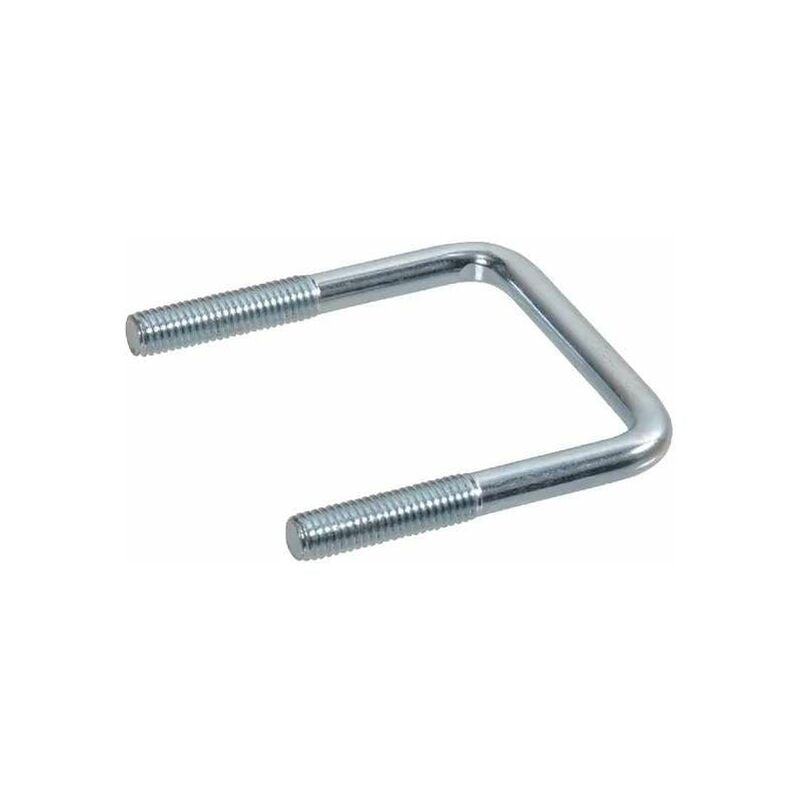 Boulon avec étrier universel en u carré acier zingué bride de fixation pour tuyaux Tube Collier de serrage Support Intérieur Extérieur Plomberie, M12