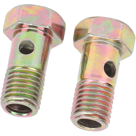 Boulon banjo M10x1.25mm - Adaptateur pour ligne de frein métallique avec rondelles pour connexions de tuyauterie