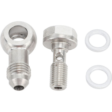Boulon Banjo M8x1.0 à AN4 Inox avec Joints, Haute Capacité de Charge pour Systèmes Hydrauliques