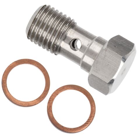 Boulon banjo UNF 7/16inx20 en acier inoxydable de 25 mm avec 2 rondelles