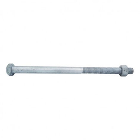Boulon charpente bois tête hexagonale 12 x 120 mm galvanisé à chaud- Vendu par 100