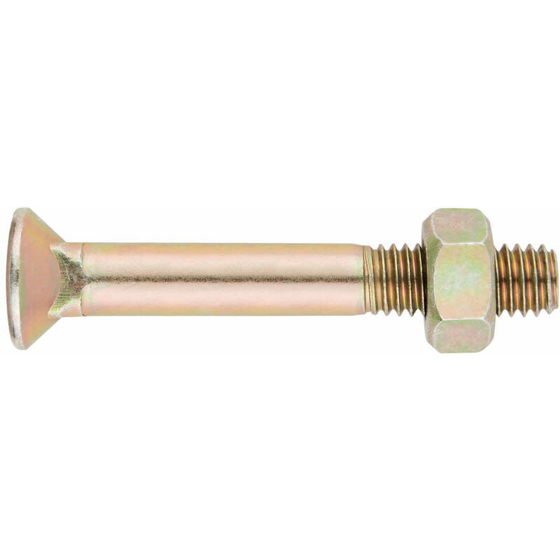 Index - Boulon de charrue 8.8 - Avec ecrou - Bichromaté 12 x 80 - Boite de 50