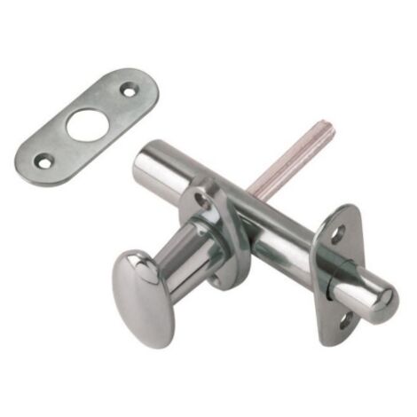 Boulon de crA maillA re avec bouton chromA  satinA  60 mm pour portes en bois