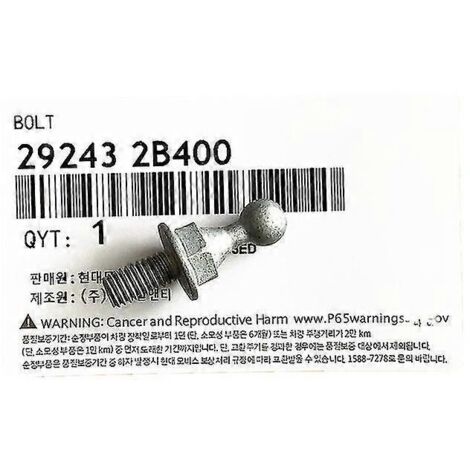 Boulon de fixation de cache-moteur pour Hyundai Creta IX25, Elantra, Tucson TL 1.6, Rio, Ceed K3, Forte 2017 (OEM 292432B400, 29243 2B400)  Protection de serrure de porte C - 1 unité