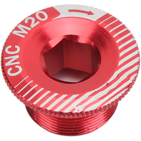 Boulon de manivelle vélo en alliage d'aluminium M20, fixation rouge pour bras de pédalier